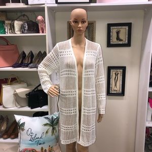 Philosophy Republic Clothing NWT! White Easter Crochet Cardigan Size XL